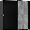 Hansgrohe XtraStoris Rock Полка в нишу встраиваемая 30х10х30h см, с дверью, цвет: матовый черный 56085670