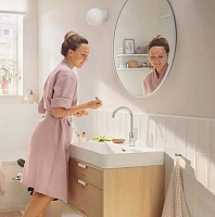 Hansgrohe Rebris S Смеситель для раковины 210 с поворотным изливом и сливным гарнитуром, цвет: хром 72536000