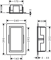 Hansgrohe XtraStoris Полка-короб встраиваемая 15х10х30h см, цвет: белый 56096700