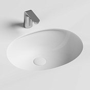 Ceramicanova Element Раковина под столешницу 51х42 см, с переливом, цвет: белый глянцевый CN6042