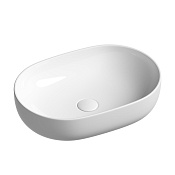 Ceramicanova Element Раковина чаша 59х45 см, перелив, отв. под смеситель, цвет: белый глянцевый CN6046