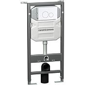 Ceramicanova Envision Инсталляция для унитаза 50х16х114h см, 2 кнопки смыва, цвет: белый глянцевый CN1001W