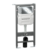 Ceramicanova Envision Инсталляция для унитаза 50х16х114h см, 2 кнопки смыва, цвет: черный матовый CN1001B