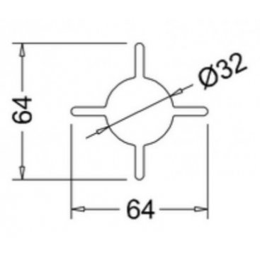 Burlington Arcade Ручка-крестик для смесителя, цвет: хром глянцевый ARCHLC