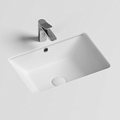 Ceramicanova Element Раковина встраиваемая под столешницу 55х40 см, перелив, цвет: белый глянцевый CN6045