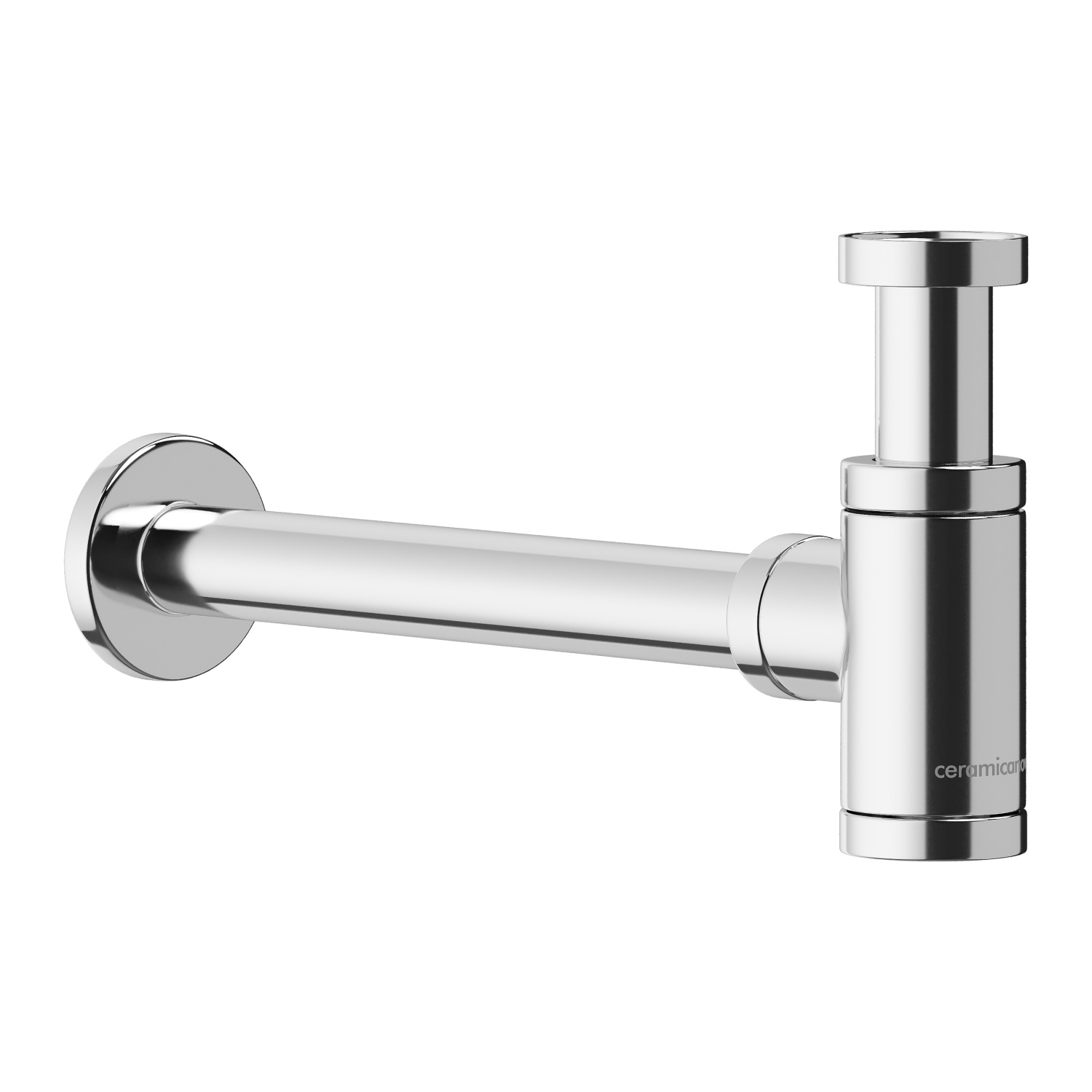 Ceramicanova Сифон для раковины, круглый, латунь/нержавеющая сталь, цвет: хром глянцевый 70001CH