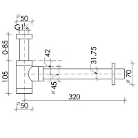 Ceramicanova Сифон для раковины, круглый, латунь/нержавеющая сталь, цвет: хром глянцевый 70001CH