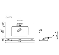 Ceramicanova Element Раковина накладная 81х46,5 см, с переливом, цвет: черный матовый CN7005MB