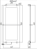 Allen Brau Infinity Полотенцесушитель электрический 44x6,6x100h см, цвет: черный 00305019