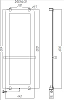 Allen Brau Infinity Полотенцесушитель электрический 44x6,6x120h см, цвет: черный 00305020