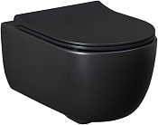 Allen Brau Priority Чаша подвесного унитаза 36x54,5 см, каскадный смыв, цвет: черный матовый 4.31001.31