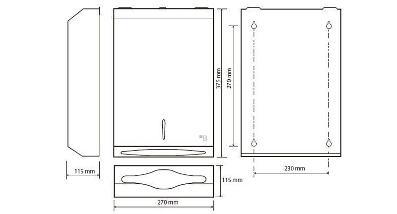 Bemeta Hotel Диспенсер для бумажных полотенец, цвет: хром 113103041