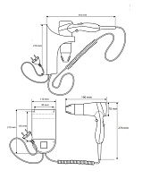 Bemeta Hotel Фен с держателем, цвет: белый 945233066