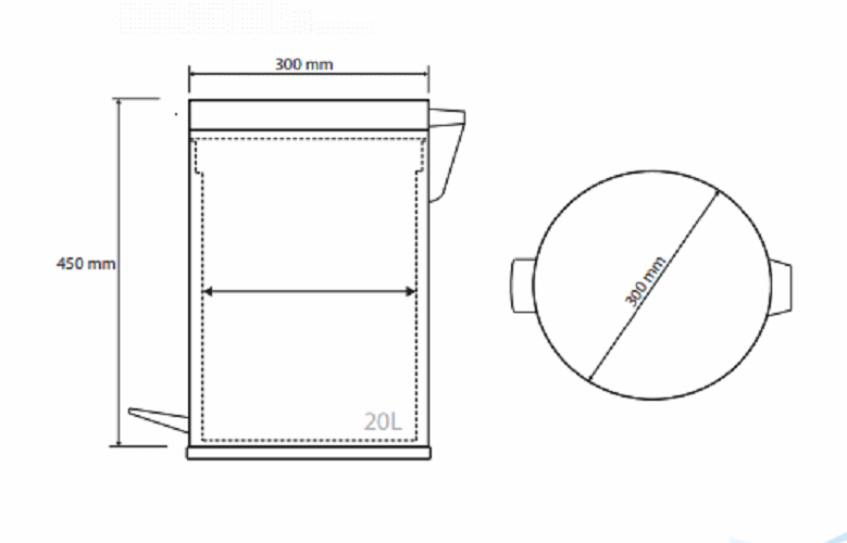 Bemeta Ведро для мусора на 20 л, цвет: хром 104315082