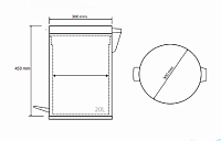 Bemeta Ведро для мусора на 20 л, цвет: хром 104315082
