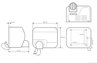 Bemeta Сушилка для рук, автоматическая, подвесная, 26x19,5x23h см, цвет: хром 924224141