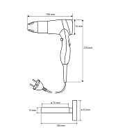 Bemeta Фен с держателем , цвет: черный 999433088