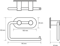 Bemeta Easy Держатель туалетной бумаги открытый, подвесной, цвет: хром 163112021