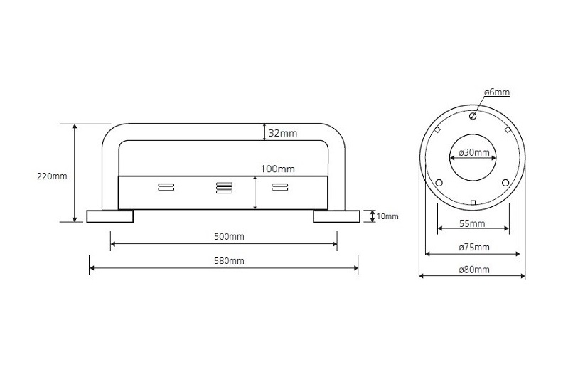Bemeta Help Поручень включая полку 58x22x8h см, цвет: хром 301100571