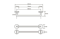 Bemeta Omega Полотенцедержатель 85,5 см, цвет: хром 104204262
