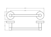 Bemeta Rawell Полотенцедержатель на радиатор 26 см, цвет: хром 104104262