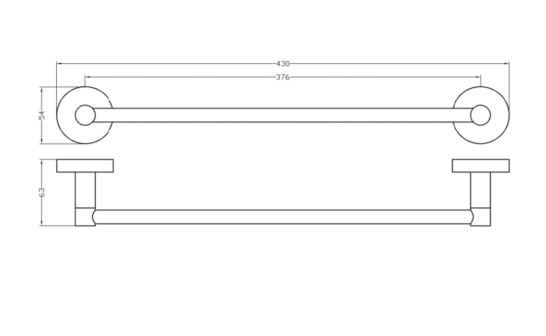 Bemeta Rawell Полотенцедержатель на радиатор 43 см, цвет: хром 104104272