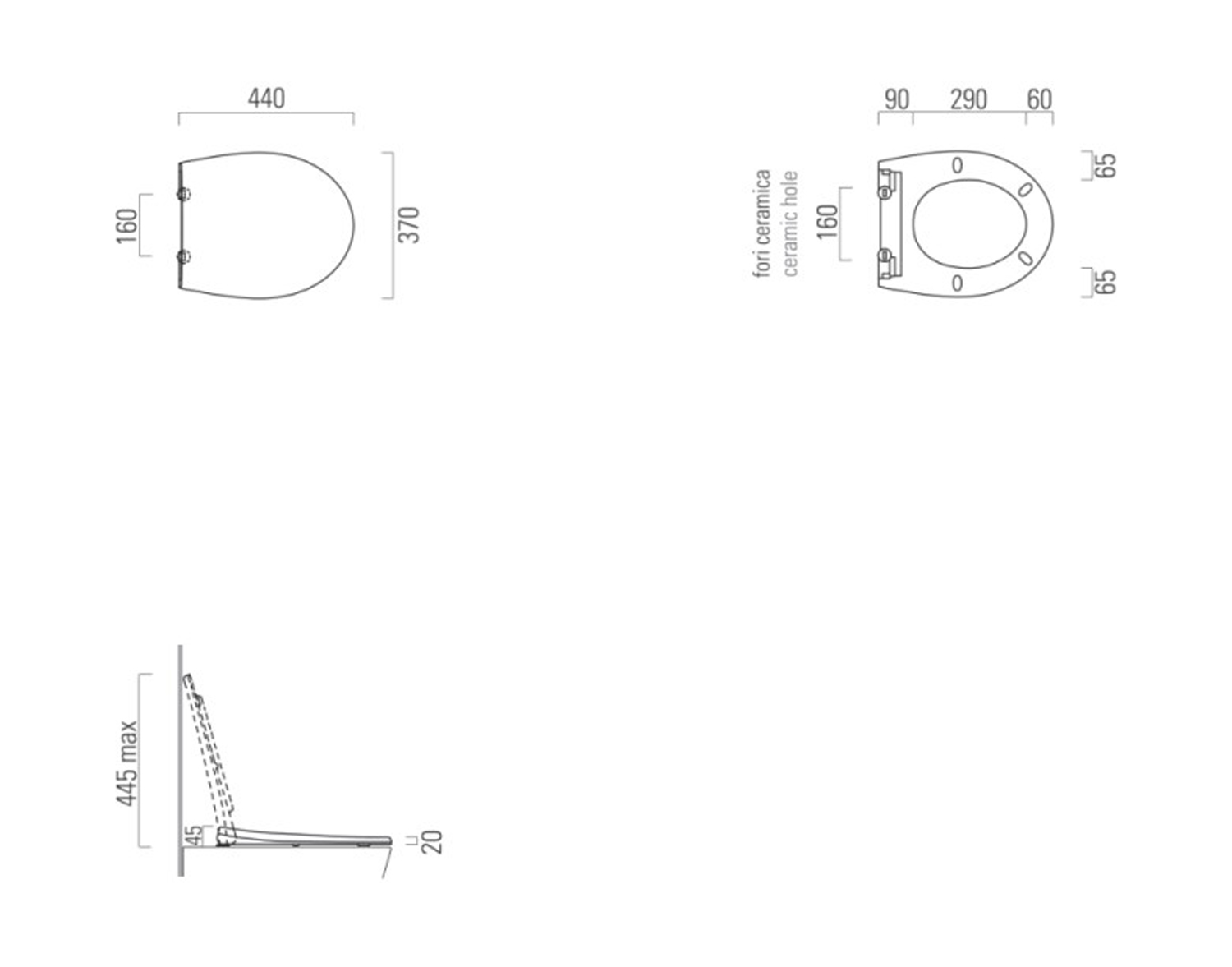 GSI Modo Крышка-сиденье для унитаза с микролифтом, крепление хром, цвет: ardesia opaco MS98C26