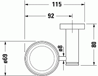 Duravit D-Code Держатель стакана подвесной, цвет: хром 0099201000