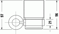 Duravit D-Code Держатель стакана подвесной, цвет: хром 99201000