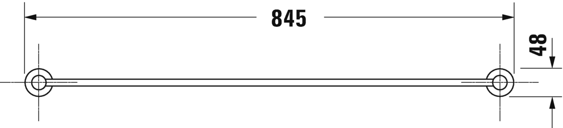 Duravit D-Code Полотенцедержатель подвесной 84,5 см, цвет: хром 0099231000