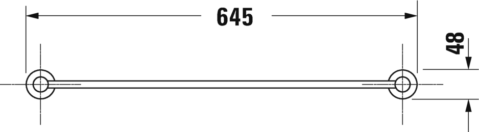 Duravit D-Code Полотенцедержатель подвесной 64,5 см, цвет: хром 0099241000