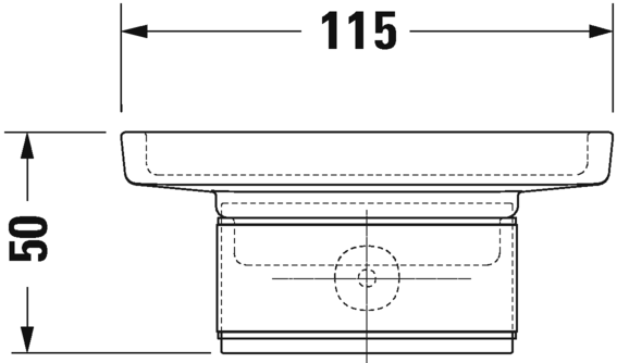 Duravit Karree Мыльница со стеклянной чашей, подвесная, цвет: хром 0099531000