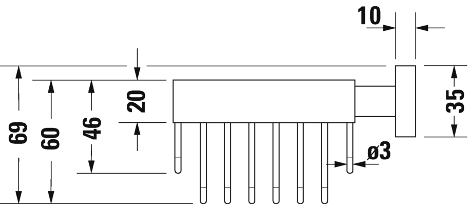 Duravit Karree Мыльница-решетка, подвесная, цвет: хром 99531000