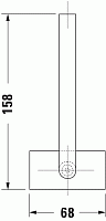 Duravit Karree Держатель для запасных рулонов подвесной, цвет: хром 0099561000