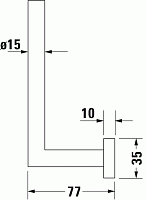 Duravit Karree Держатель для запасных рулонов подвесной, цвет: хром 0099561000