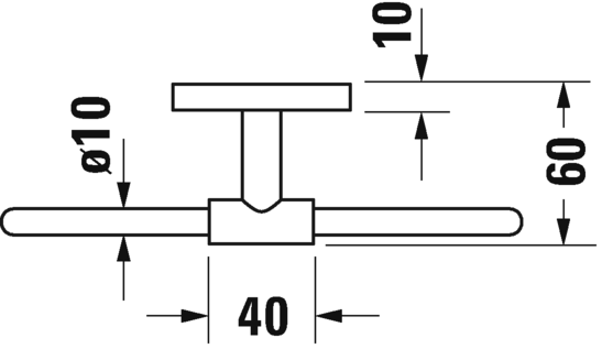 Duravit Karree Кольцо для полотенца подвесное, цвет: хром 0099611000