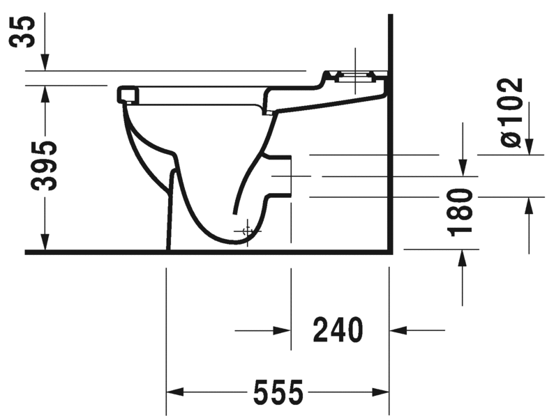 Duravit Starck 3 Унитаз комбинированный напольный 37x66x43h см, цвет: белый 01280900001