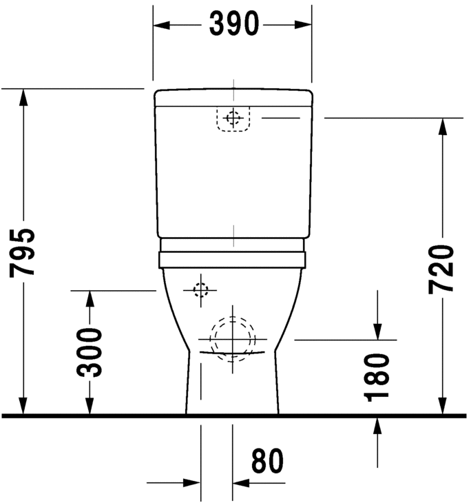 Duravit Starck 3 Унитаз комбинированный напольный 37x66x43h см, цвет: белый 01280900001