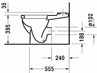 Duravit Starck 3 Унитаз комбинированный напольный 37x66x43h см, цвет: белый 01280900001