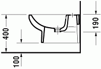 Duravit No.1 Биде подвесное 37х54 см с 1 отверстием под смеситель и переливом, цвет: белый 2279150000