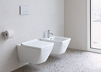 Duravit Viu Биде подвесное 37x57 cм с 1 отвер. под смеситель, без покрытия Wondergliss, цвет: белый 2292150000