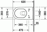 Duravit Starck 3 Унитаз подвесной 37x62x38h см, цвет: белый 22265900001