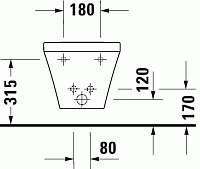 Duravit DuraStyle Биде подвесное 37x54см, с 1 отв. под смеситель и покрытием Wondergliss, цвет:белый 22821500001