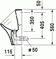 Duravit DuraStyle Писсуар подвесной 30х34x56h см, цвет: белый 28063000001