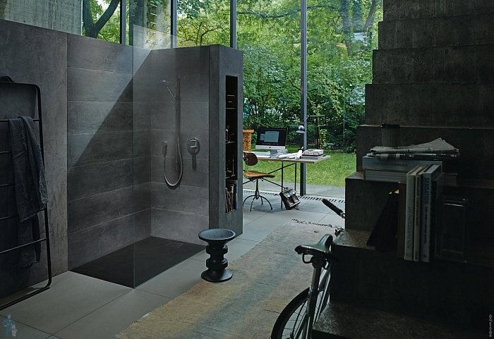 Duravit Stonetto Душевой поддон 90х90x5h см, цвет: антрацит 720146680000000