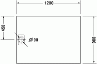 Duravit Stonetto Душевой поддон 120х90x5h см, цвет: антрацит 720149680000000
