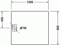 Duravit Stonetto Душевой поддон 100х90x5h см, цвет: бетон 720166180000000