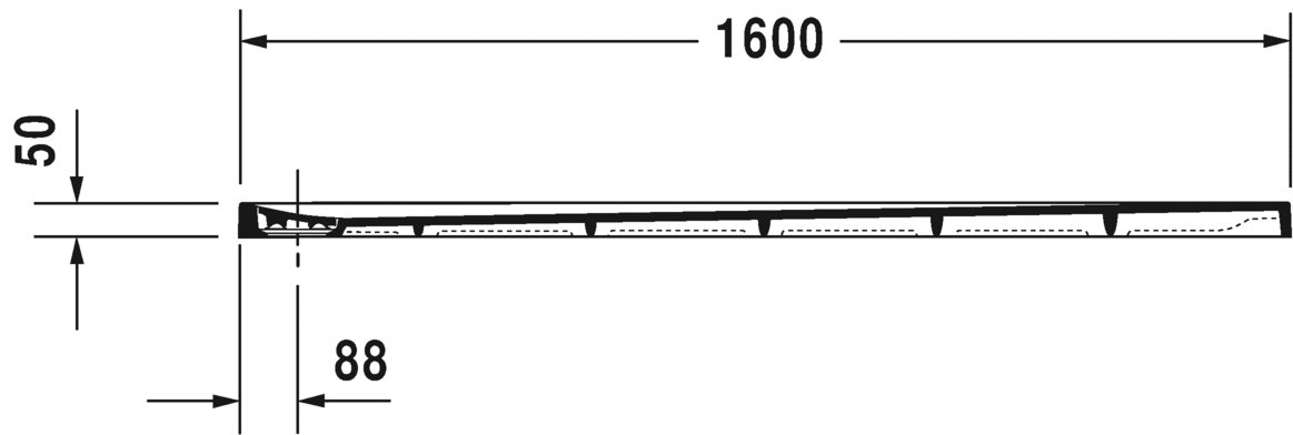 Duravit Stonetto Душевой поддон 160х100x5h см, цвет: антрацит 720171680000000