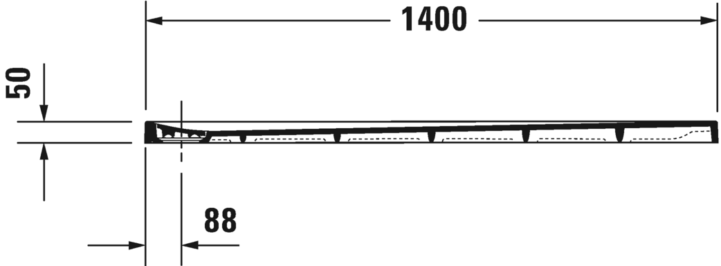 Duravit Stonetto Душевой поддон 140х80x5h см, цвет: бетон 720217180000000