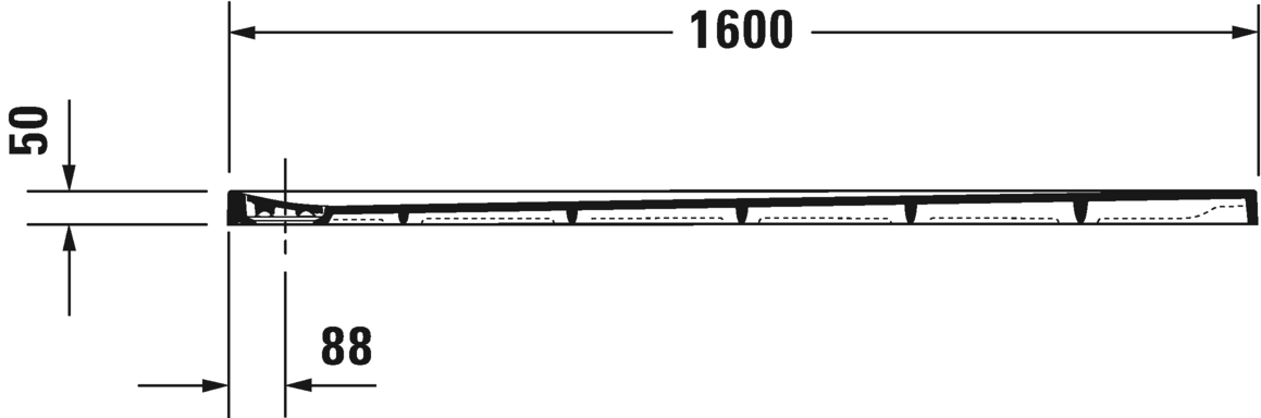 Duravit Stonetto Душевой поддон 160х90x5h см, цвет: бетон 720218180000000